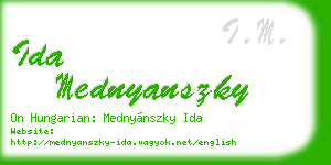 ida mednyanszky business card