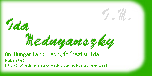 ida mednyanszky business card